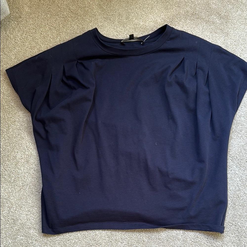 English Factory Navy Short Sleeve Top